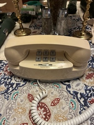 Vintage Cream Color AT&T Push Button Princess Telephone 