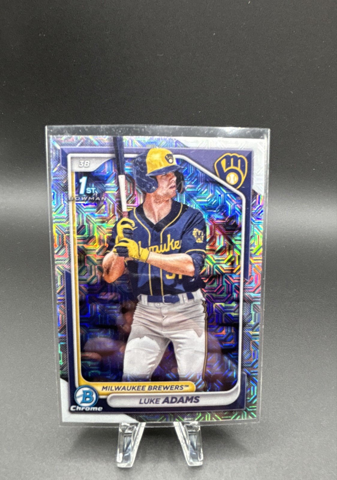 2024 Bowman - Chrome Prospects Luke Adams #BCP-50 Mojo Refractor (RC)