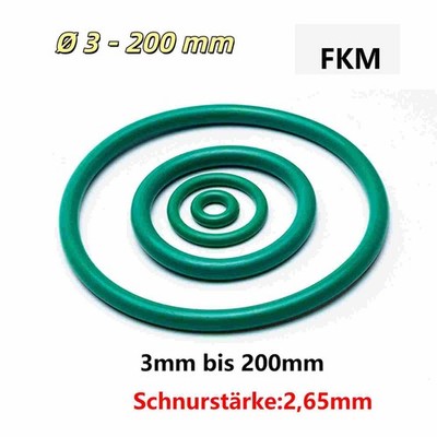 O-Ring Innen Ø 3 - 200 mm x Schnurstärke 2,65 mm FKM 70 Dichtring O Ring