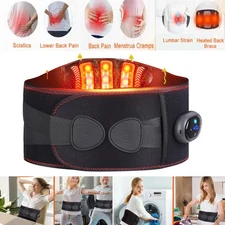 Electric Heating Pad Vibration Massager Cordless Belt Waist Lumbar Pain Relief