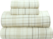 4 Piece 100 Cotton Flannel Sheets Queen Size Bed Set - Warm Extra Soft, High