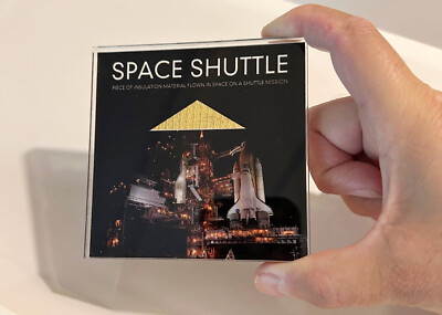 Space Shuttle flown artifact acrylic (4x4'') #2