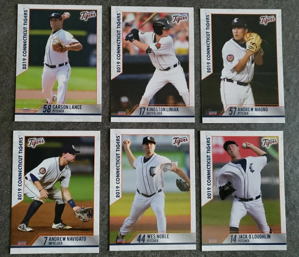 2019 Connecticut Tigers SINGLE CARDS from Team Card Set - CHOOSE YOUR PLAYER - Image 4 of 4