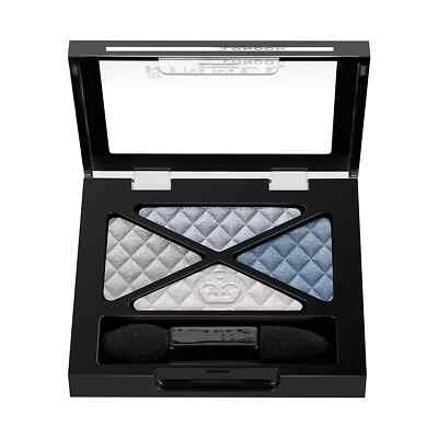 RIMMEL LONDON GLAM EYES QUAD EYESHADOW 0.148 oz 004 SMOKEY BLUE