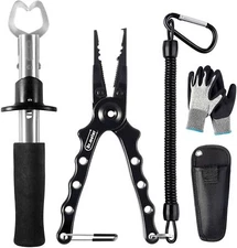 Dr.meter Aluminum Fishing Pliers, Saltwater Resistant Fishing Gear,Fishing Gifts