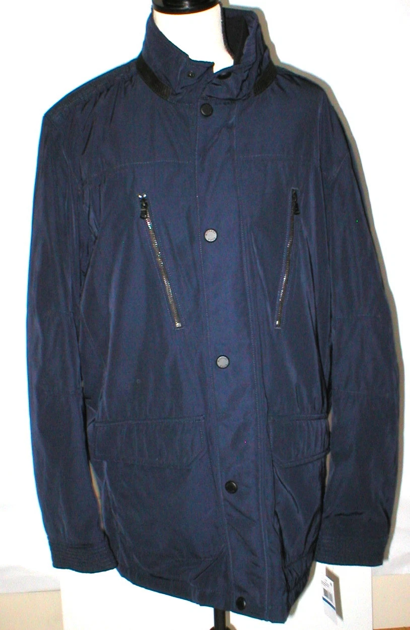 New NWT XL Mens Coat Michael Kors Jacket Midnight Dark Blue Rain Wind Resistant