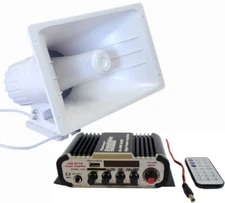 100W Indoor Outdoor PA Power Horn Speaker 80W with HiFi Amplifier w  Bluetooth