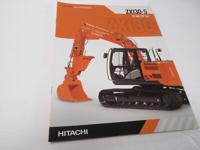 Hitachi Zaxis Zx130 5 Excavator Sales Brochure 8 Page Ebay 