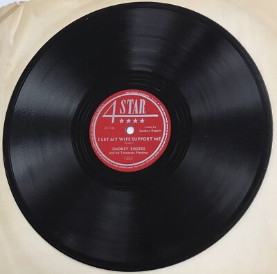 Smokey Rogers COUNTRY 78 I Let My Wife Support Me / Ain't Gonna Cry 4 STAR M-