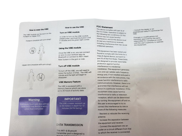 Alternate view of Vibe Accuro Fitness Tracker, Real Time, Bluetooth, Ant Nos