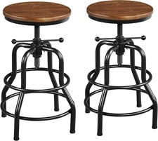 Industrial Bar Stool Vintage Counter Stool Rustic Counter Height Bar Stool Adjus