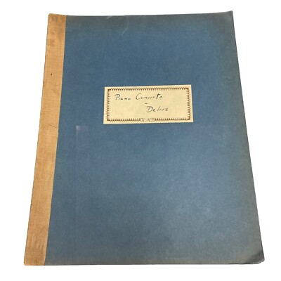 Klavierkonzert Concerto C Minor C Moll Frederick Delius Sheet Msuic Book Duet