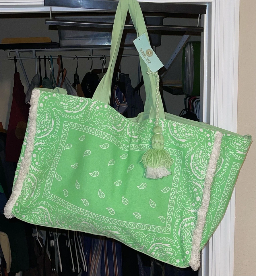 Bolso de playa informal con borla Debbie Katz XL