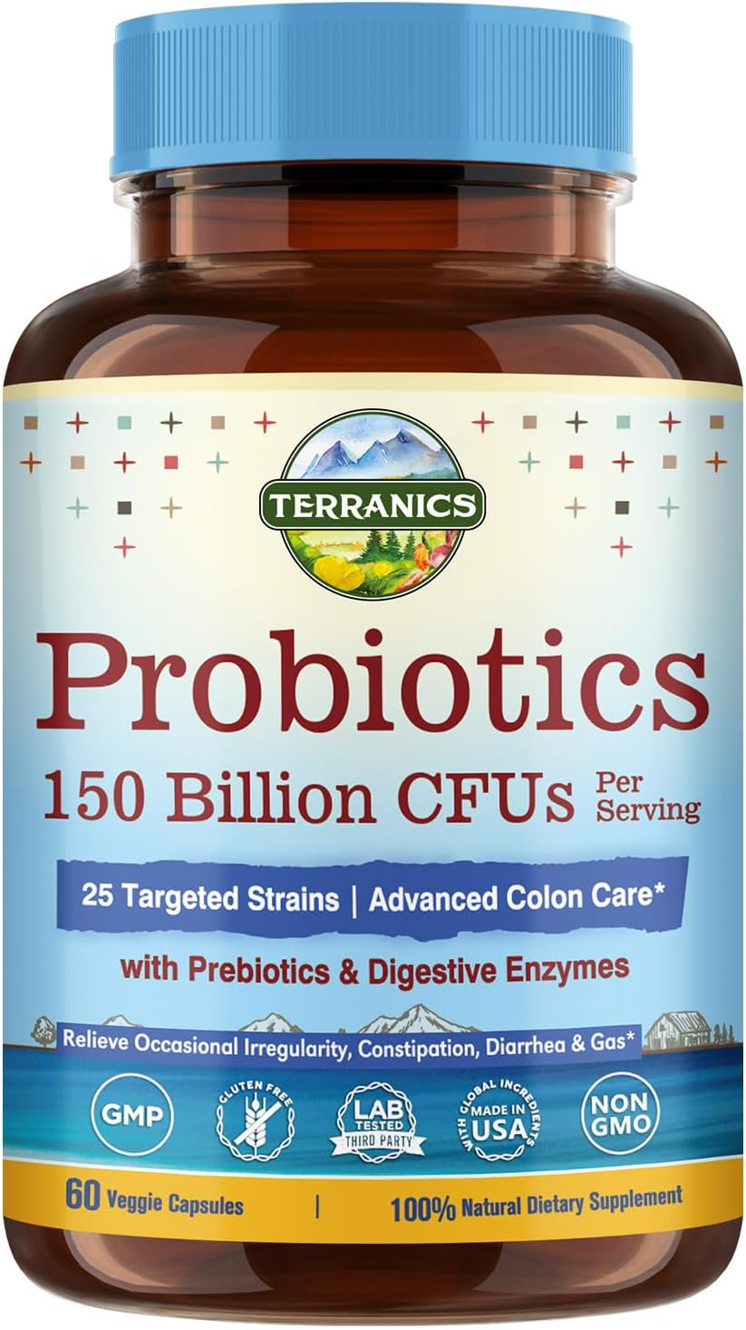 Daily Probiotics for Men & Women, 150 Billion 25 Strains Colon Care Probiotic...