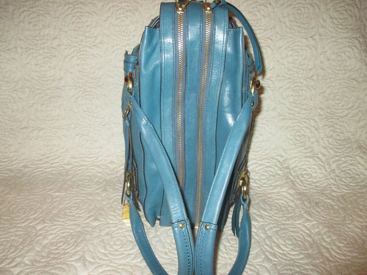 バッグ Coach Teal Hampton Lindsay Satchel Bag Coach Hamptons Vintage Leather 'Lindsay' Satchel Handbag