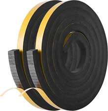 Self Adhesive Foam Tape Weatherstrip 1/2In X 1/2In X 16.5Ft High Density Foam In
