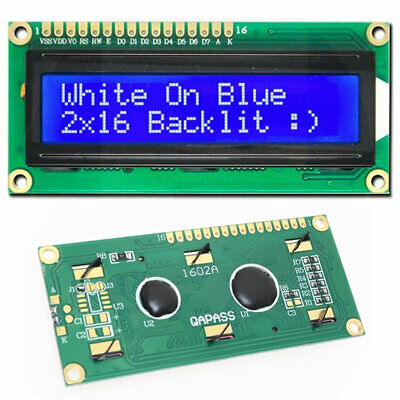 1x Ecran LCD HD44780 1602 16x2 Bleu Bleu LCD Affichage HD44780 Équivalent 