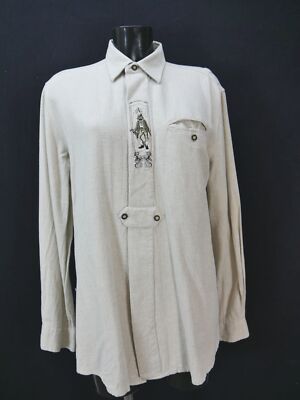Size S costume shirt lace beige with hunting embroidery bombastic shirt th2453