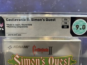 Nintendo NES Konami Castlevania II 2 1988 Simon Quest Giappone Classificato WATA 9.0 CIB