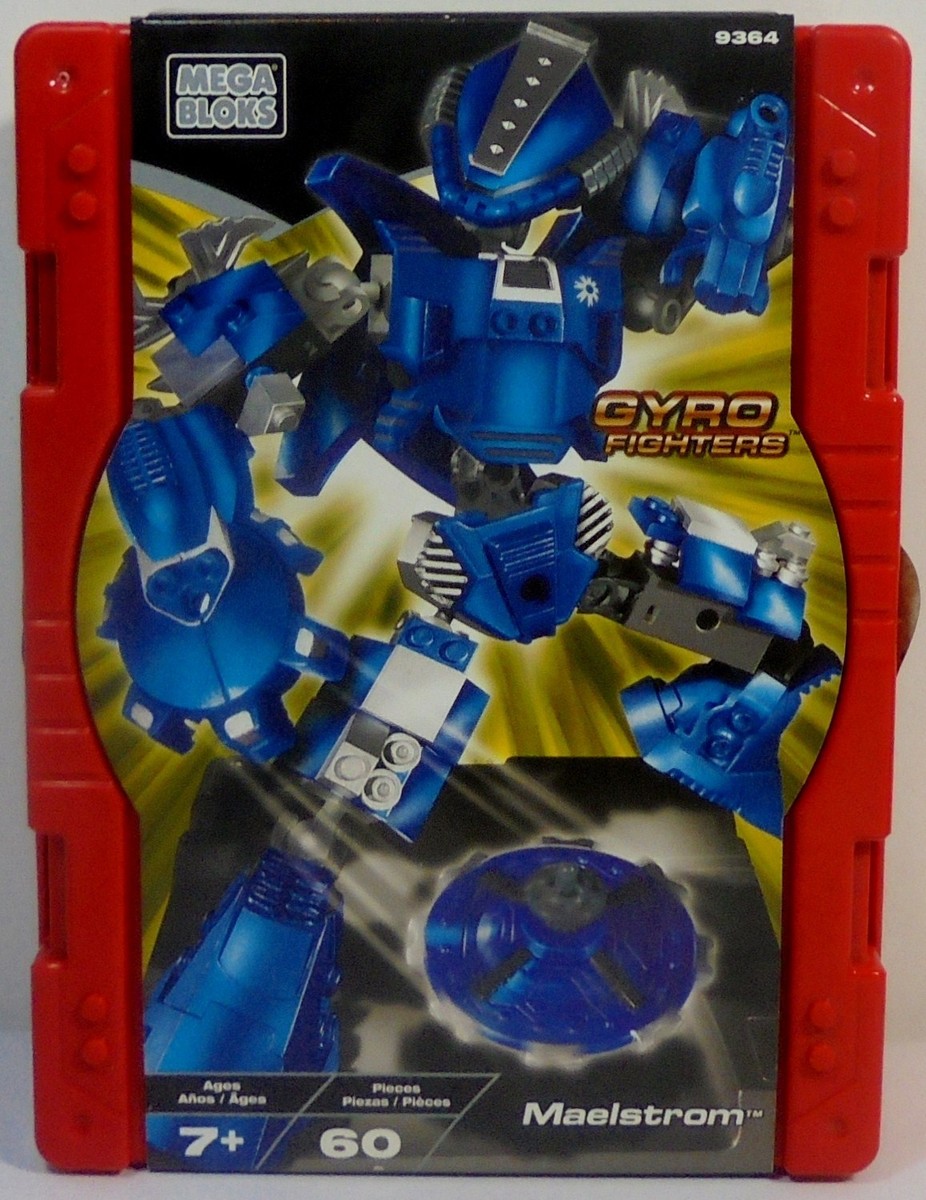 MEGA BLOKS VTG 2002 GYRO FIGHTERS MAELSTROM 60 pcs # 9364 ROBOT