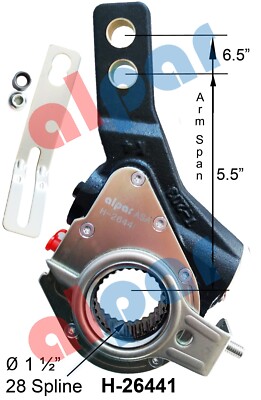28 Spline 5.5-6.5'' Automatic Slack Adjuster Ref: Haldex 40010141,E6927 133.2831