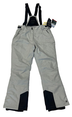 $130 Killtec Erielle Ski Pants NWT Size 14 Women's Removable Suspenders Gray