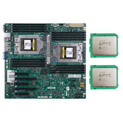 AMD EPYC 7402+Supermicro H11DSI 24cores 48threads 2.8 GHz motherboard+ 2CPU 7402