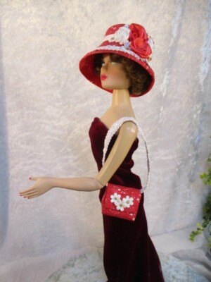 Watermelon a Doll Hat & purse fits Gene Marshall & friends. dolls not included.