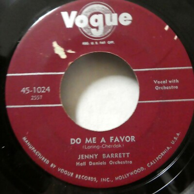 JENNY BARNETT 45 He Loves Me / Do Me a Favor VOGUE teen  Jr 1432