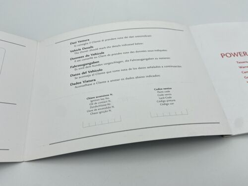 FERRARI SCUDERIA 16M 458 CALIFORNIA WARRANTY CARD MANUAL | BLANK SERVICE 3562/09 - Picture 2 of 4