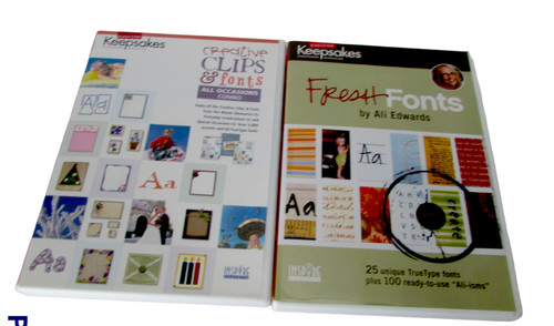 Creating Keepsakes Scrapbook Software 2 CD Set Creative Clips & Fonts