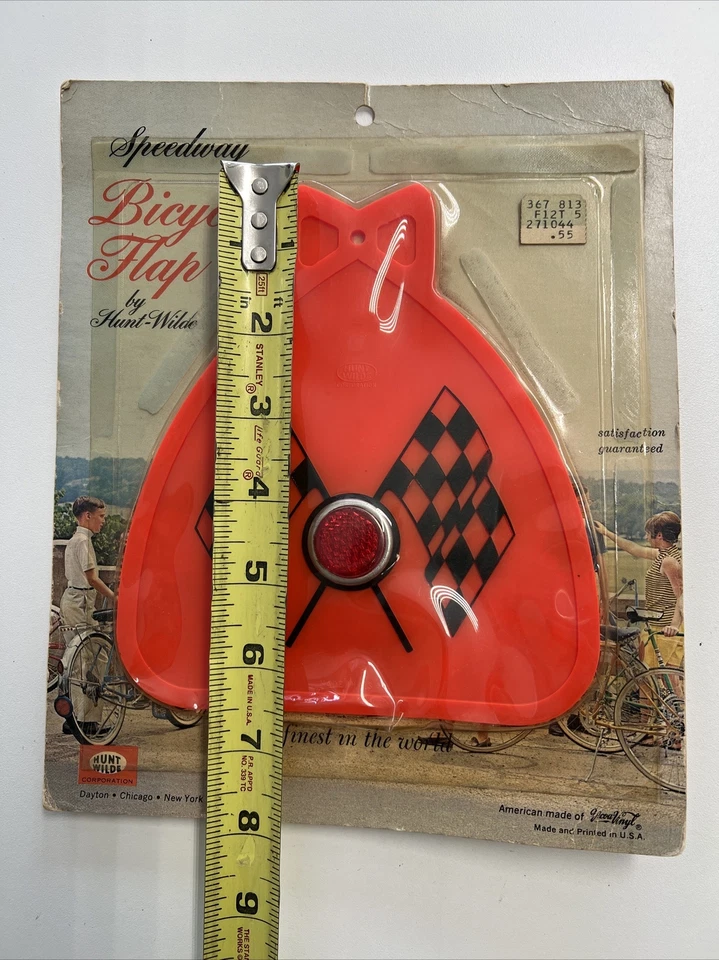 Speedway Bicycle Flap for cruiser bike fender Hunt Wilde Orange vintage flags — 第 3/4 张图片