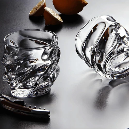Glas Whiskygläser Japanisches Kristall Whiskyglas schwerer dicker Boden - Bild 3 von 12