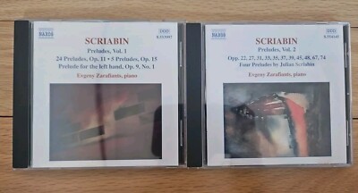Preludes Vol 1 & Vol 2 by Scriabin / Zarafiants (CD, 2000) (Lot Of 2 CDs)