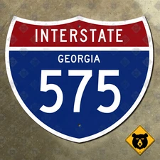 Georgia Interstate 575 highway route road sign marker Atlanta 1961 21x18