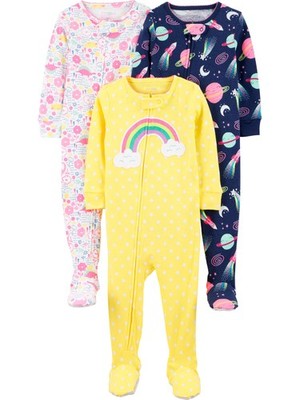 Simple Joys by Carter's Baby 3pack Snugfit Footed Cotton Pajamas, dinosaur, s...