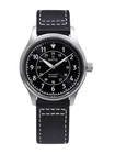 Ratio Skysurfer Pilot Black Sunray Dial Leather Automatic RTS314 Men's Watch
