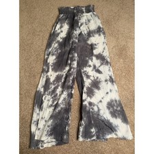 Drew Tie Dye Wide Leg Pants Boho Lounge Gauze Cotton Elastic Waist Size Small
