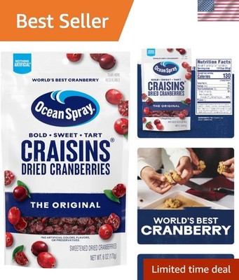 Craisins Dried Cranberries - 6 Oz Pack of Bold, Peanut Free, Gluten Free Snack