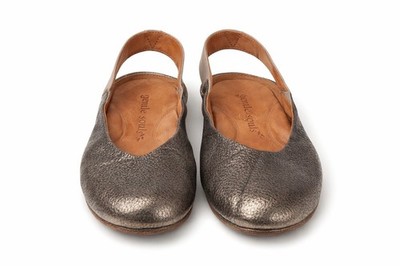 GENTLE SOULS US Women s 6.5 Gold Leather Slingback GRETCHEN Shoes Ballet Flats