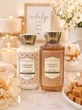Bath Body Works Caramel Vanilla Body Wash and Body Lotion NEW Full size