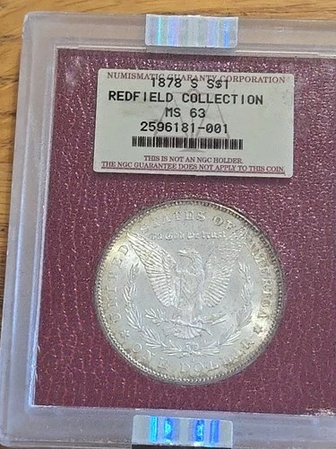 1878-S $1 Silver Morgan Dollar Redfield NGC MS63 Beautiful Coin Rare
