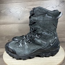 Oboz Bridger 10" Boot Black Leather Mens Size 11 SIZE RUNS SMALL, Fits Like 10