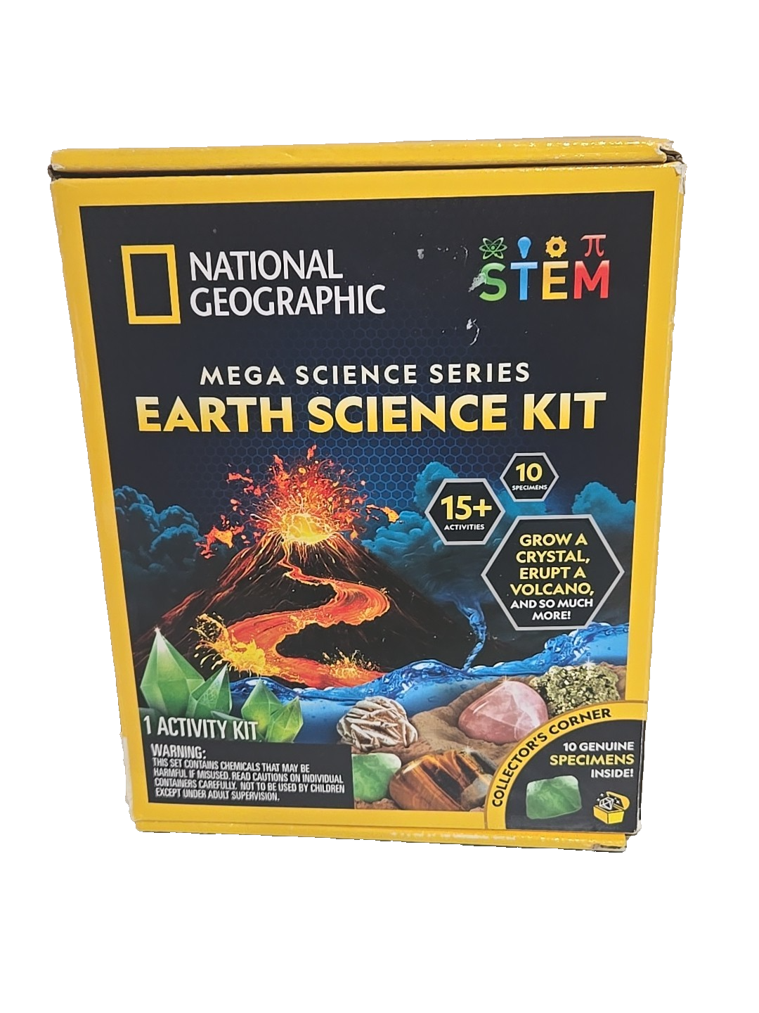 Nat Geo Mega Science Kit Crystals Volcano Gems Geology STEM Kids Educational NIB
