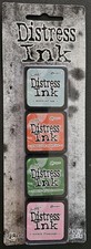 Kit 16 - Ranger Tim Holtz Distress Ink Mini Ink Pads 4 pc Set TDPK76339