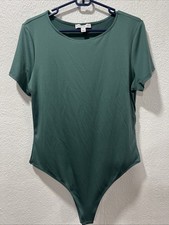Green Silky Women's Bodysuit Size XL Heritage Green