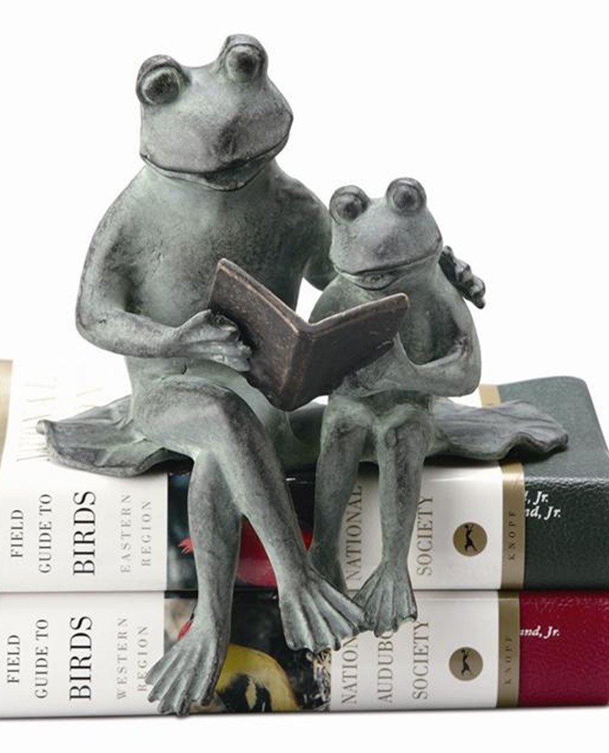 SPI Home 33408 Parent And Kid Reading Frog Shelf Sitter Frogs Figurine