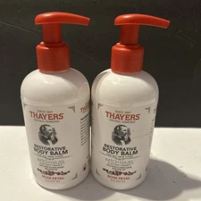 2x Thayers Restorative Rose Petal Scent Body Balm Rose Flower Water & Rose Hip