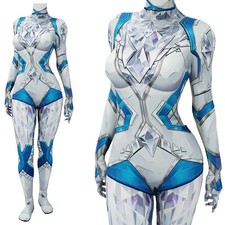 White Queen Print Jumpsuit Party Bodysuit Costume Cosplay Halloween