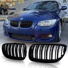 For 11-13 BMW E92 E93 328i 335i Coupe LCI Front Bumper Kidney Grill Gloss Black